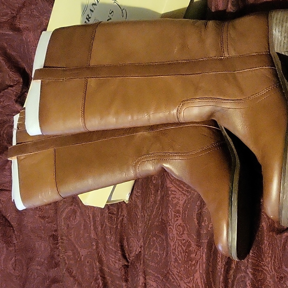 LuckyBrand Haily Leather Heeled Boots